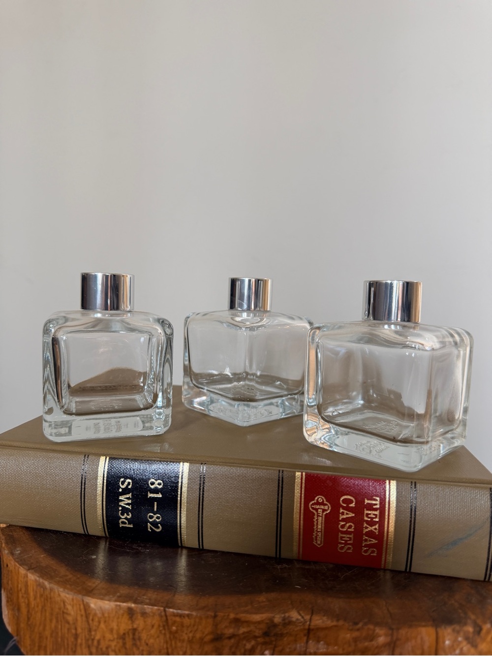 Maison Berger Paris Set of 3 Heavy Glass Reed Diffuser Bottles Empty